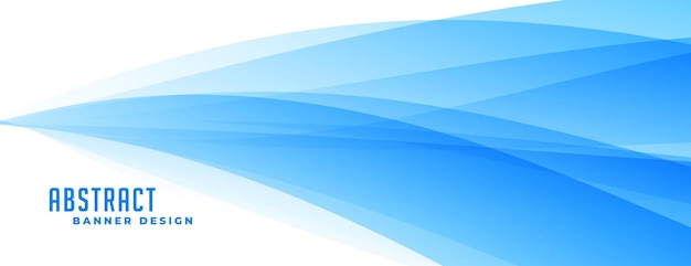 Free vector abstract blue presentation wave banner design