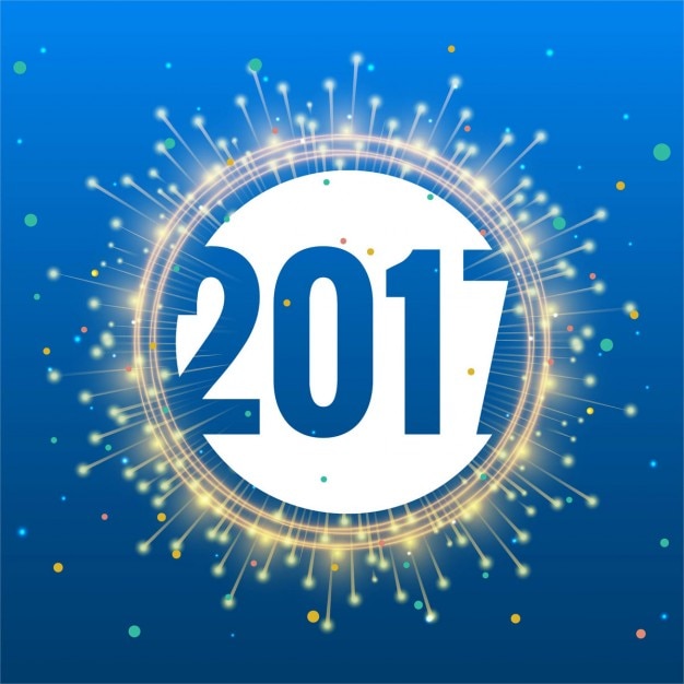Free Vector abstract blue shiny background of 2017