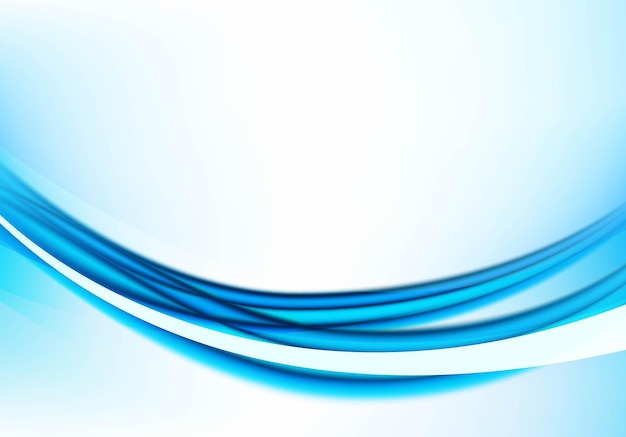 Abstract blue shiny flowing background wave