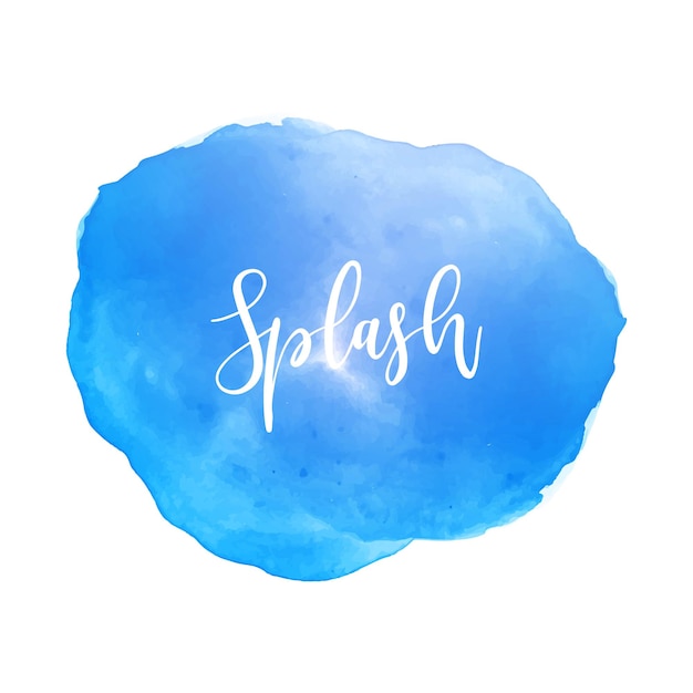 Free vector abstract blue splash watercolor background