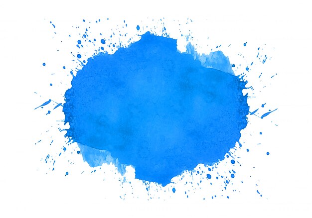抽象的な青いスプラッシュ水彩デザイン