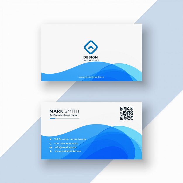 Abstract blue stylish business card