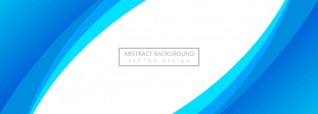 Abstract blue stylish wave banner background