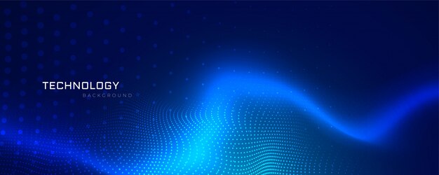 Abstract blue technology banner design