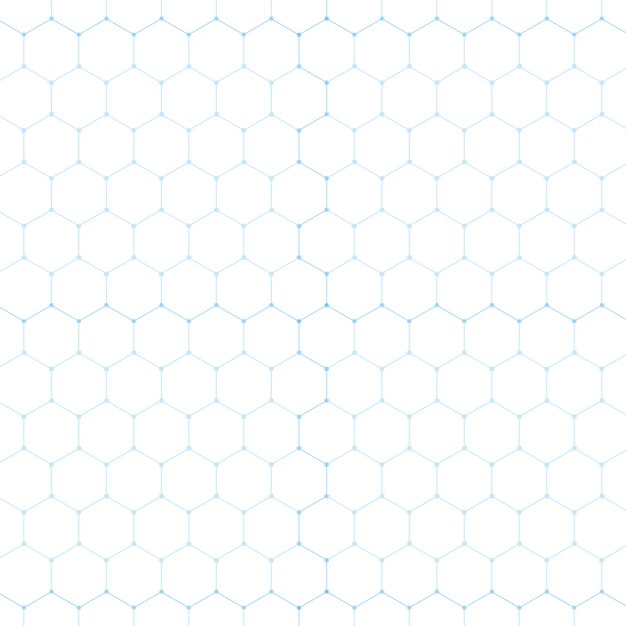 Абстрактный синий шестиугольник технологии белый