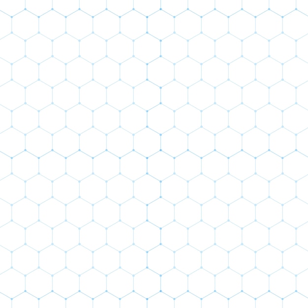 Абстрактный синий шестиугольник технологии белый