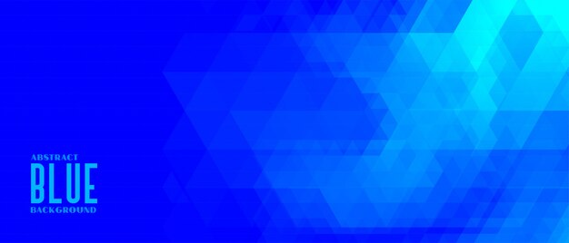 Абстрактный синий треугольник геометрический баннер