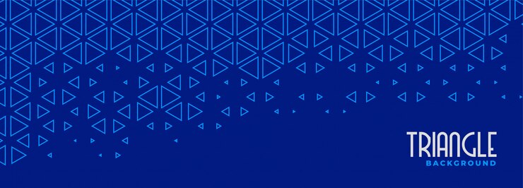 Free Vector abstract blue triangle line pattern banner design
