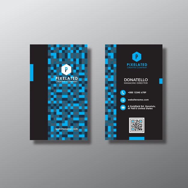 Абстрактные синий вертикальный визитная карточка