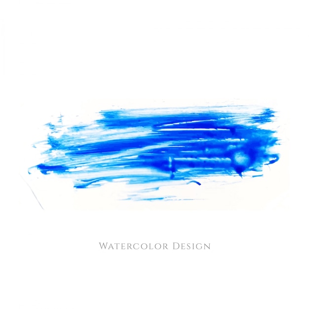 Abstract blue watercolor brush design