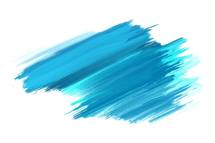 Free Vector abstract blue watercolor brush stroke on white background