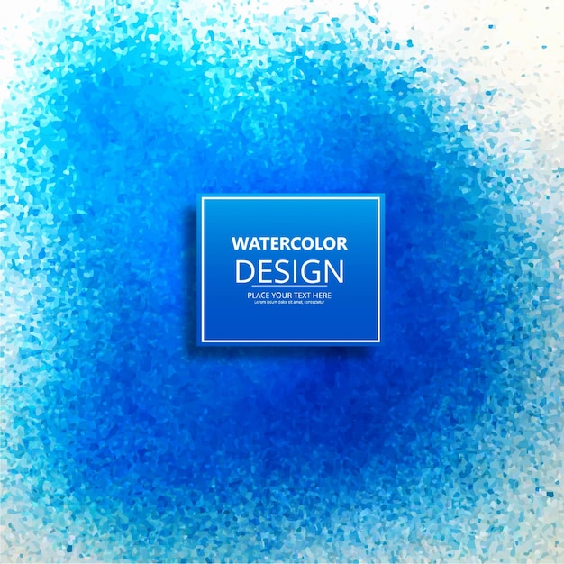 Abstract blue watercolor design background