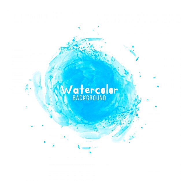 Abstract blue watercolor design background