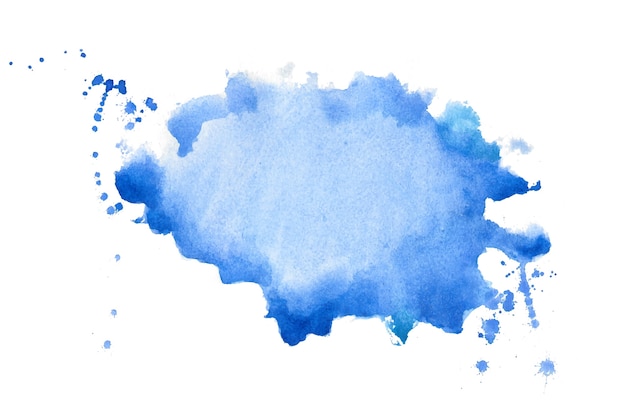 Abstract blue watercolor hand painted texture background