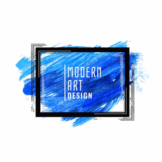 Free vector abstract blue watercolor modern banner design