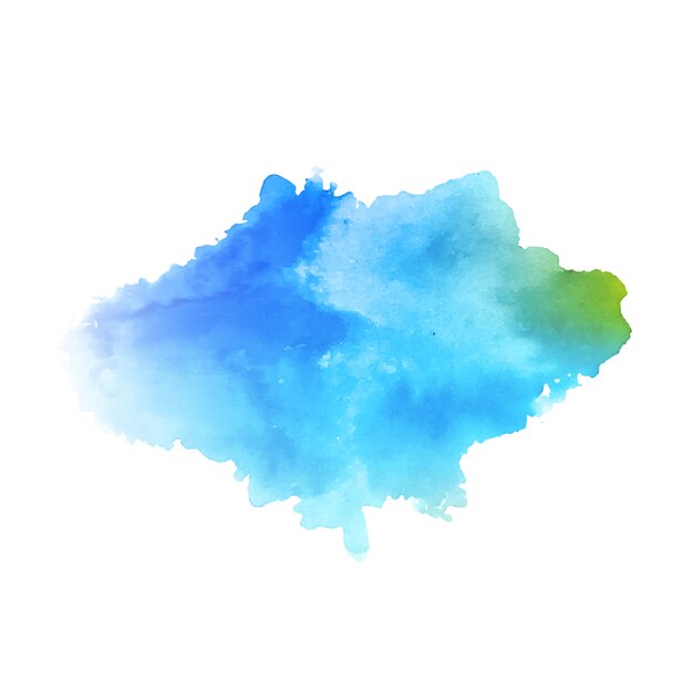 Abstract blue watercolor splash design background 