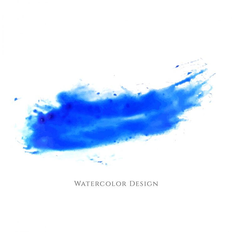 Free Vector abstract blue watercolor splash design