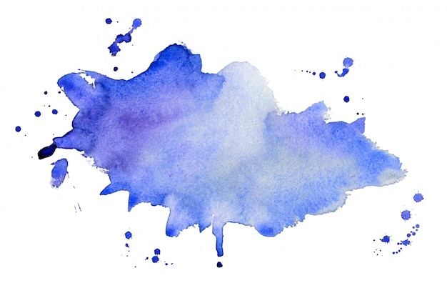 Abstract blue watercolor splash texture background 