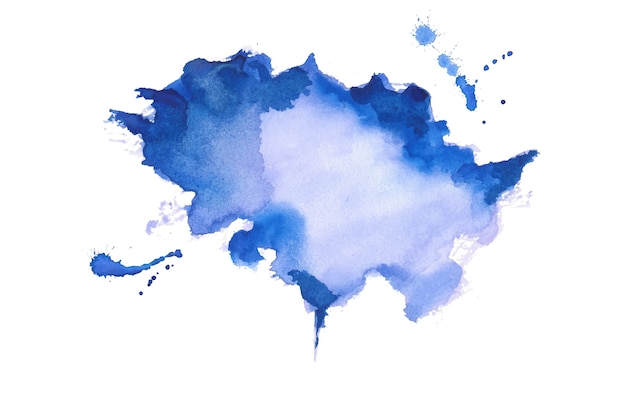 Abstract blue watercolor stain texture background design