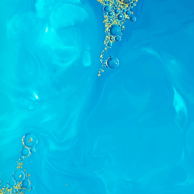 ゴールドのキラキラ背景ベクトルと抽象的な青い水彩画