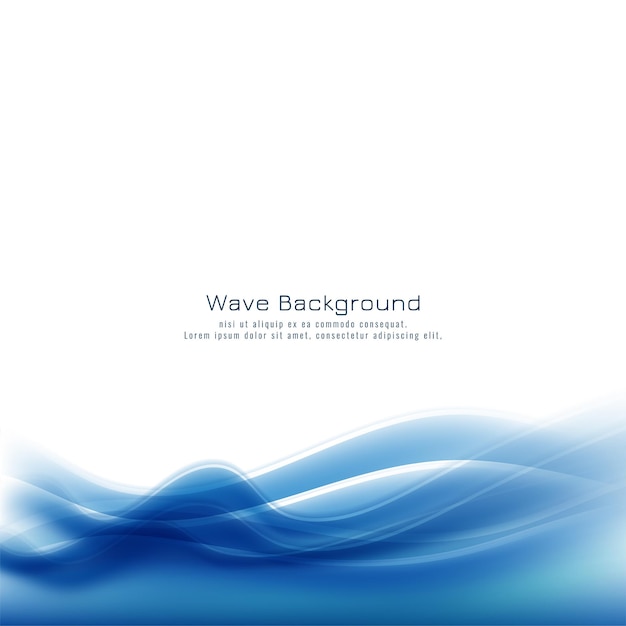 Free vector abstract blue wave background