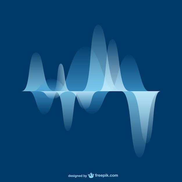 Free vector abstract blue wave background