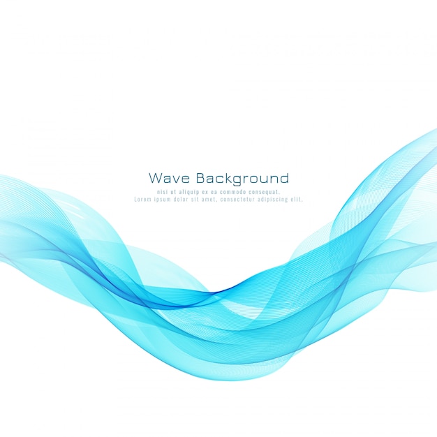 Abstract blue wave  decorative modern background