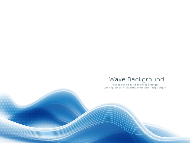 Free vector abstract blue wave design background vector