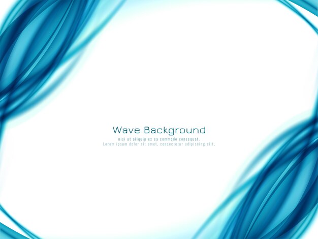 Abstract blue wave design background 