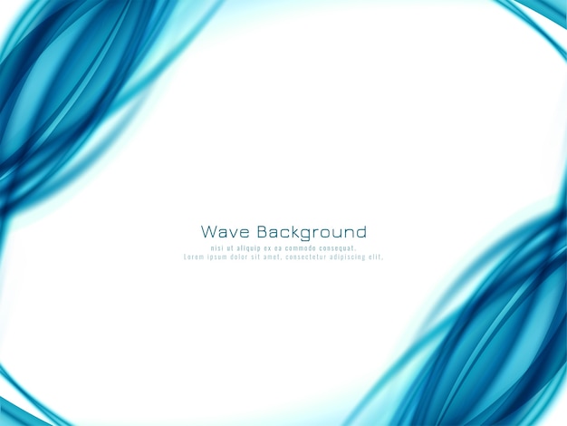 Abstract blue wave design background 