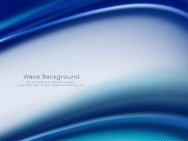 Abstract blue wave design elegant background