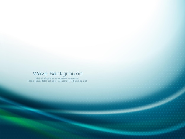 Abstract blue wave design elegant background