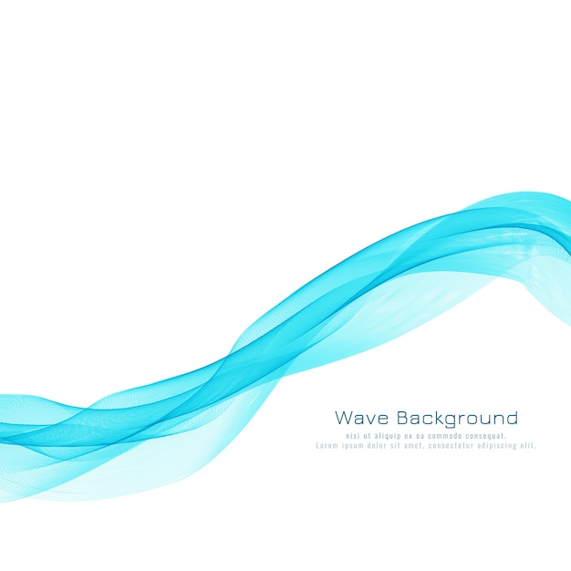 Free vector abstract blue wave design elegant background