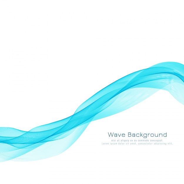 Abstract blue wave design elegant background