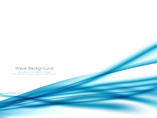 Abstract blue wave design elegant background