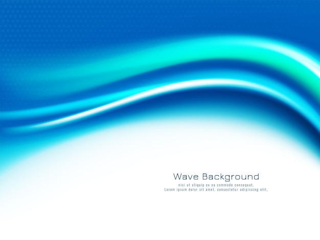 Abstract blue wave design modern background