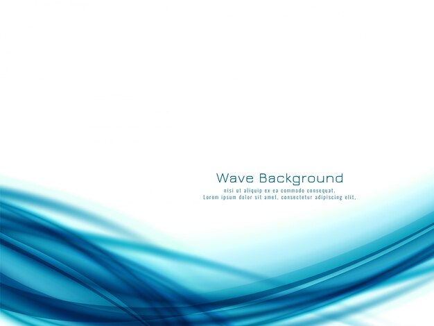 Abstract blue wave design