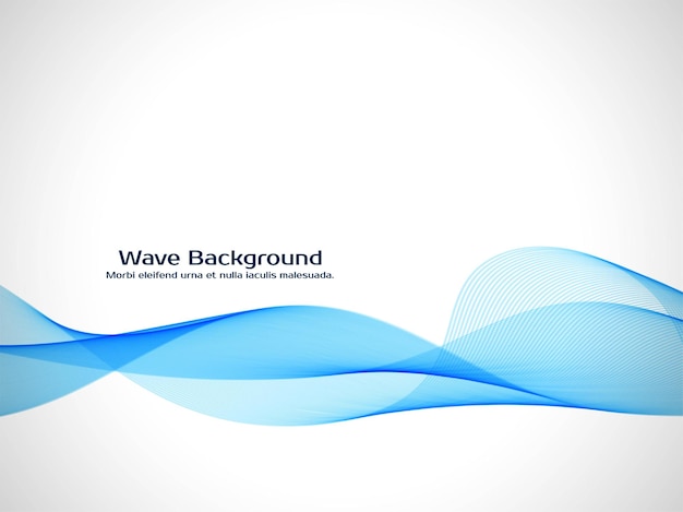 Free vector abstract blue wave elegant background vector