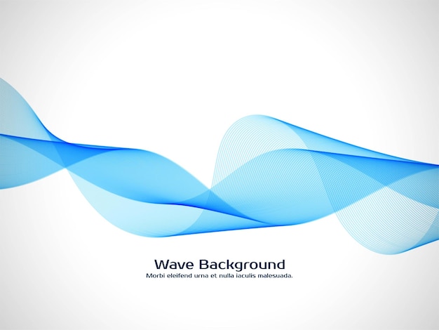 Free vector abstract blue wave elegant background vector