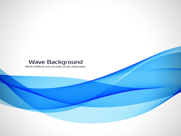 Free vector abstract blue wave elegant background