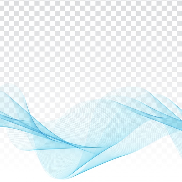 Free vector abstract blue wave elegant design on transparent background