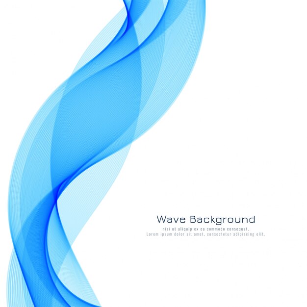 Abstract blue wave modern background