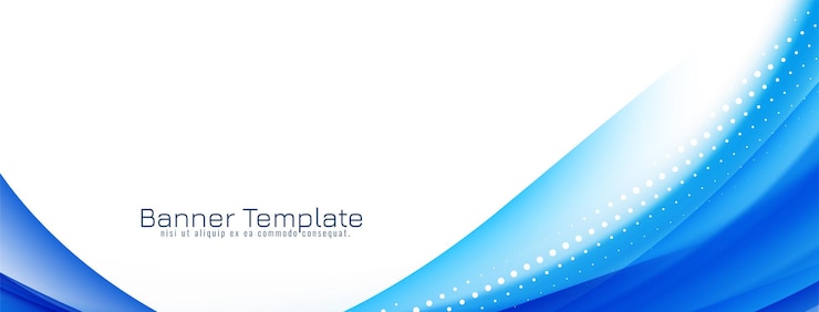 Free Vector abstract blue wave modern banner design vector