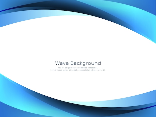 Abstract blue wave style background vector