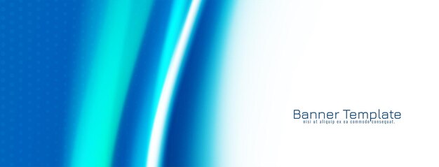 Abstract blue wave style banner design