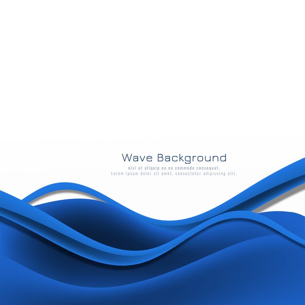 Abstract blue wave stylish background