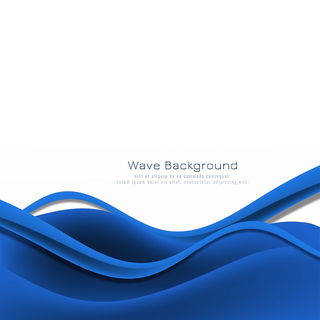 Abstract blue wave stylish background