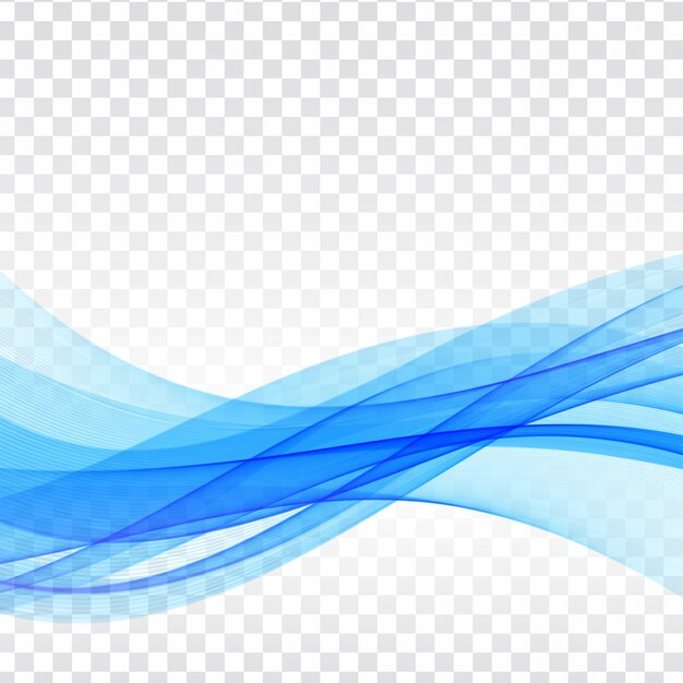 Абстрактный голубая волна прозрачный фон