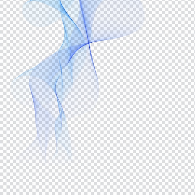 Vettore gratuito disegno astratto ondulato blu su sfondo trasparente
