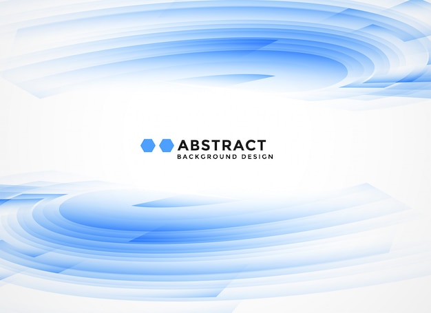 Abstract blue wavy shapes background